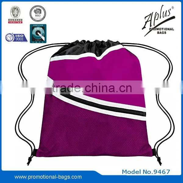 Website Cheap Promotional Drawstring Gift Mesh Zipper Bag photo-6