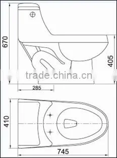 One Piece High Quality Sanitary Toilet photo-2