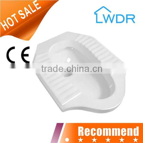 S-trap Ceramic Square Squating Pan WC Bowl photo-3