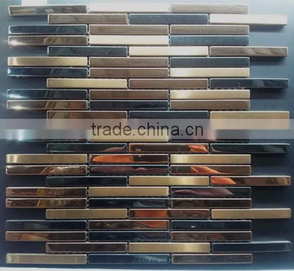 Brushed Stainless Steel Mosaic Steel Tile