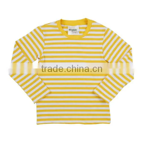 Wholesale 2016 Red White Strip With Red Neck Trim Long Sleeve Autumn/winter Knit Cotton Boys Striped t Shirts photo-3