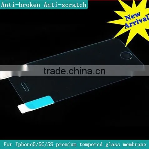Second Generation Rounded and Beveled Edge Premium Tempered Glass Protective Film for Iphone5/5C/5S