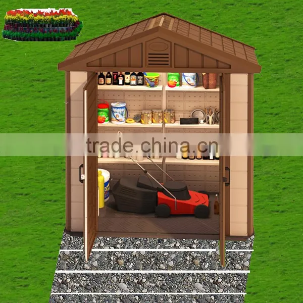 Warranty 5 Years UV Resistance HDPE Shed
