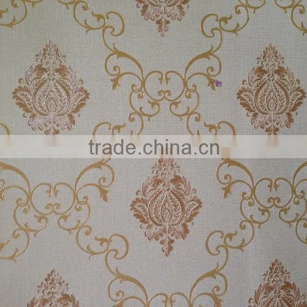 Times Small Damask Flowers Vinyl Wallpaper photo-5