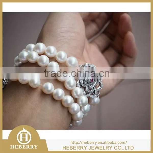 New Design Jewelry Pearl Bead Bracelet With 925 Sterling Silver Buckle for Wedding Gift photo-2