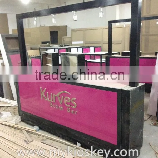 Purple Eyebrow Threading Kiosk / Kiosk for Eyebrow Service / Eyebrow Threading Kiosk Design / Eyebrow Threading Kiosk for Sale photo-6