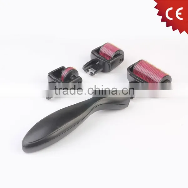 Anti Cellulite Micro Needle Therapy Stainless Derma Roller Kits 3 in 1 Derma Roller 600/180/1200 Pins photo-2