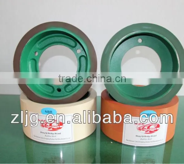 4 Inch Brown SBR Rice Rubber Roller for Grain Thresher photo-5
