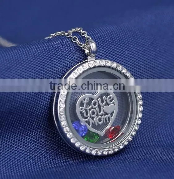 Wholesale Mothers Day Gift Rose Floral Pendant Necklace for Heart Shape Charm Necklace for Mothers Day photo-5