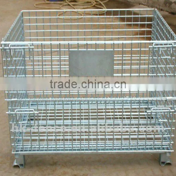 Galvanized Wholesale Folding Metal Turnover Basket photo-3