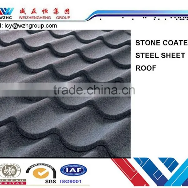Stone Coated Roof Sheet, Purple/wine Red/green/black Roof Tile for Prefab Houses, Villas photo-2