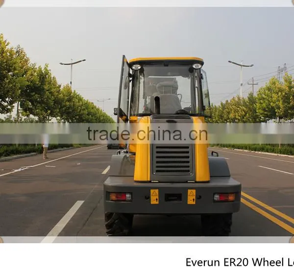 Qingdao Everun Mini Wheel Loader(2.0Ton),Construction Machinery,Articulated Loader With V Snow Blade photo-3