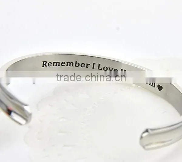 Top Selling White Gold Plated Stainless Steel Bangle Bracelet photo-2