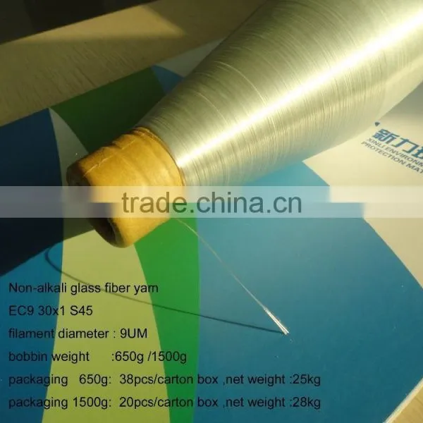 E Glass Fiber Yarn EC9 30x1*4S45