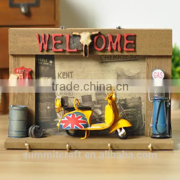 Metal Car Wall Decor Shabby Chic Wall Hanging Craft for Kids photo-6