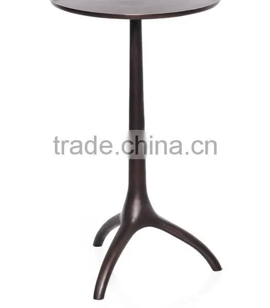 Hammered Polished Aluminum Table photo-4