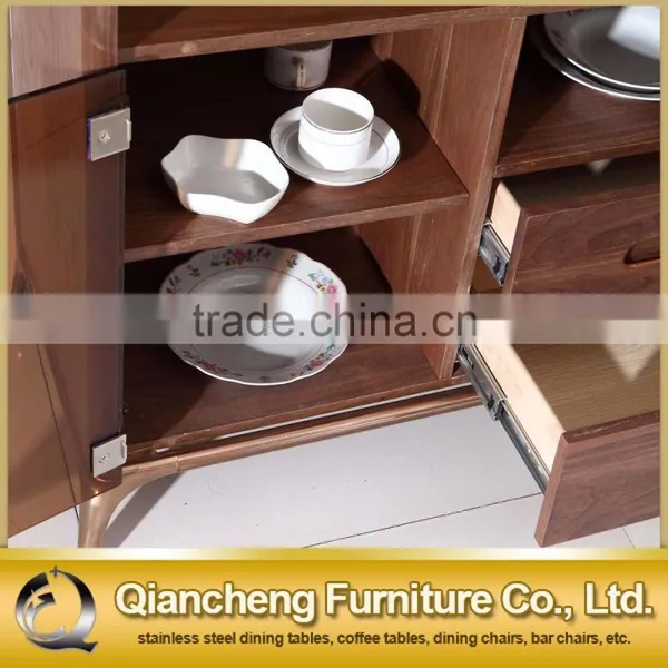 New Design Glass Door Wood Kitchen Cabinet Design photo-3