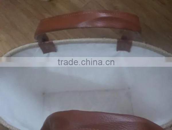 Eco Friendly Natural Bamboo Sequin Basket With Liner photo-3