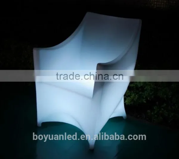 IR Remote Control PE Material Led Luminous Garden Furniture Chair photo-4