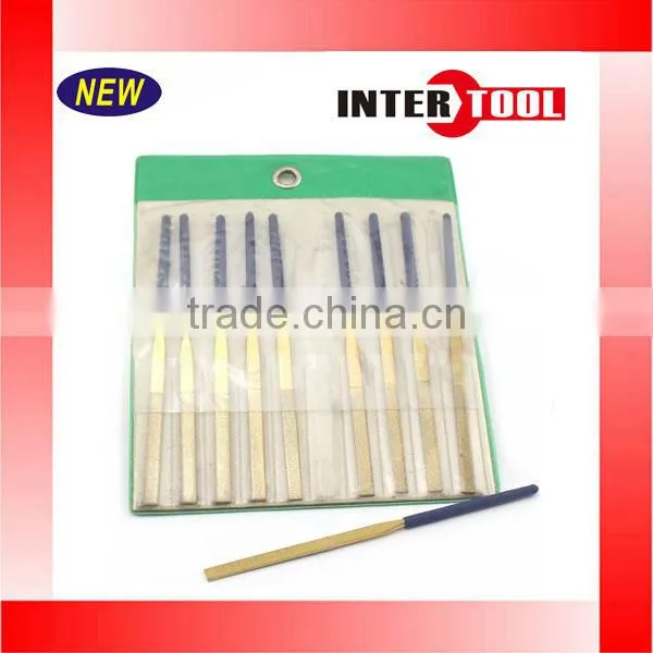 10Pcs 5.5" 140x3mm Diamond Coated FLAT Files Titanium File Watch Jewelry Repair photo-5