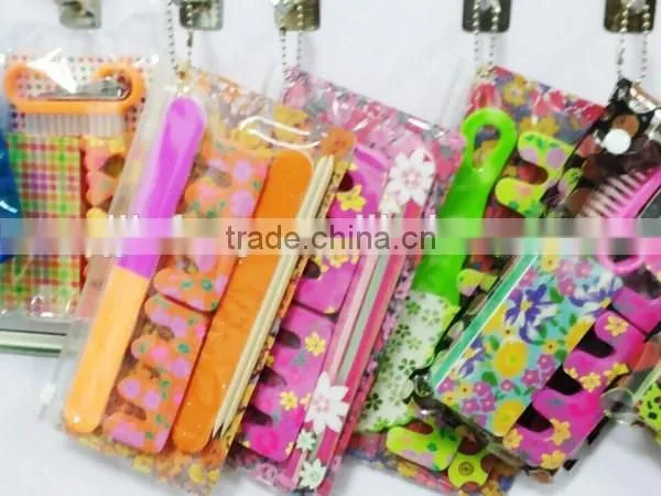 Promotional Pedicure Tools Nail File Feet Brush Set in PVC Bag photo-4