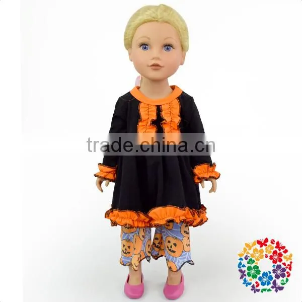 Boutique Cotton 18" Doll Clothes Halloween Day Black Long Sleeve Clothing American Girl Doll Clothes photo-2