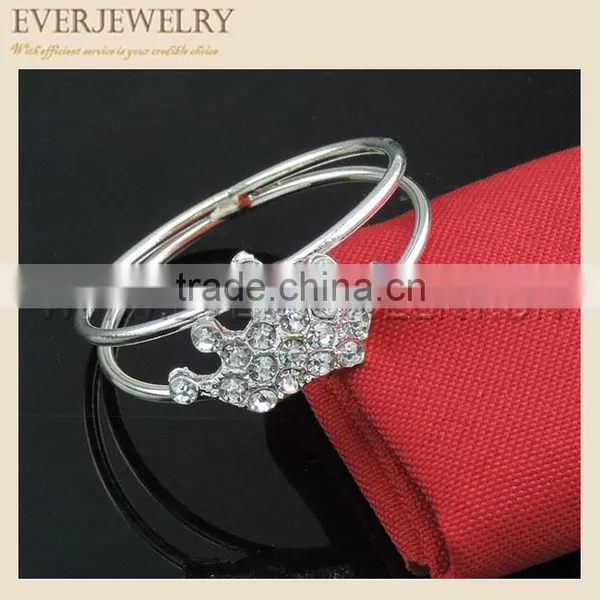2016 Fashion Big Stone Silver Flower Napkin Ring photo-6