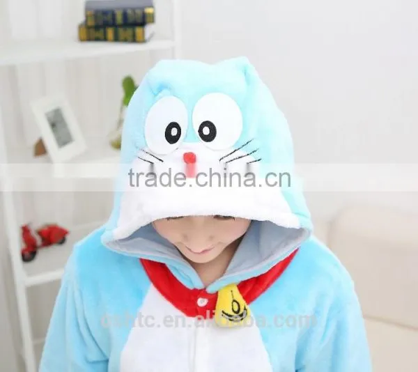 Flannel Cartoon Adult Animal Jumpsuit Animal Pajamas Jumpsuit Doraemon Design photo-3