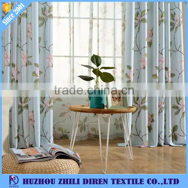 Fashion Style Floral Designs Curtains Fabrics For Living Room photo-3