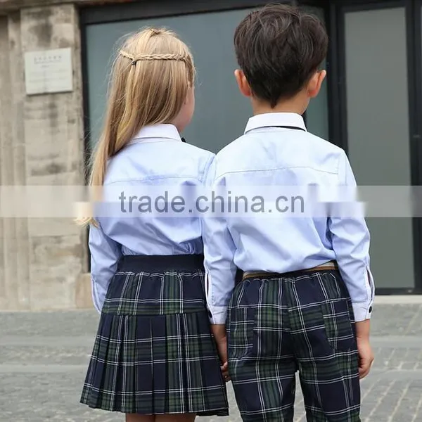 Hot Sell Factory Price Fashion School Uniform,new Style Kindergarten School Uniform Plaid Skirts photo-3