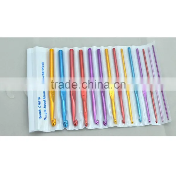 CH016_14 14SIZES Aluminum Crochet With Pouch photo-2