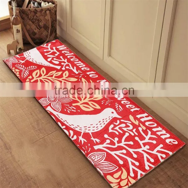 2017 High Quality Lovely Durable Home Bedroom Washable Carpet Bird Pattern Skid Resistance Water Absorption Bathroom Floor Mat photo-4
