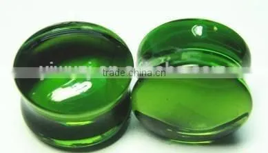 2015 Newest High Quality Double Flare Glass Ear Plug More Color Choose photo-5