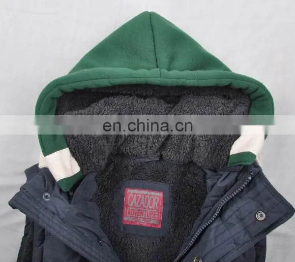 2015 Lastest Design Mens Faux Fur Lining Hooded Embroidery Fur Vest photo-4
