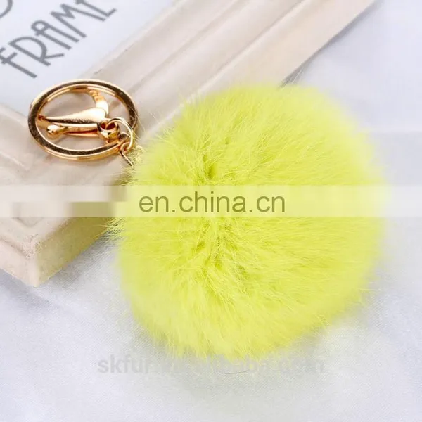High Quality Colorful Rabbit Fur Keychain photo-4