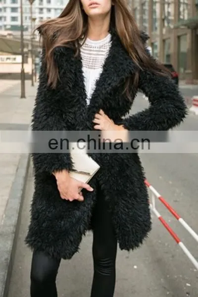 Women Faux Fur Long Coat photo-3