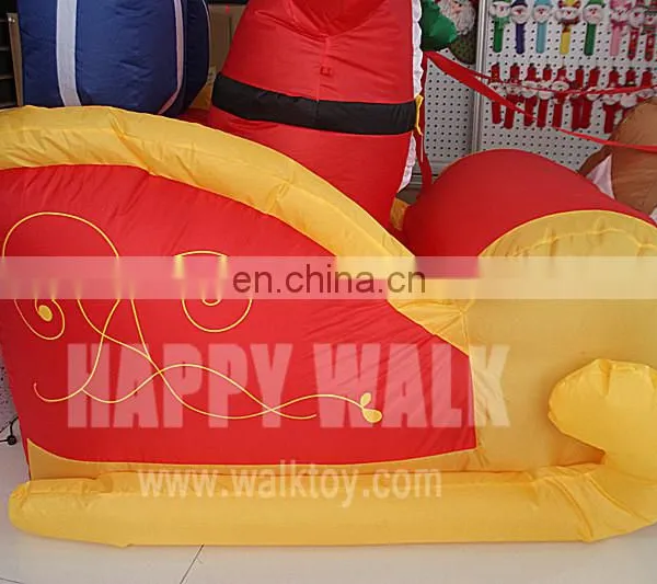 210cm Advrtising Inflatable Christmas Old Man Santa Claus on Christmas Elk Sleigh photo-5
