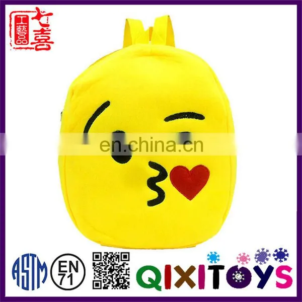 Hot Sell Plush Emoji Backpack Popular Design Backpack 2017 Interesting Plush Emoji Backpack for Kids photo-2