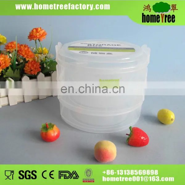 Round Transparent 3 Layer Plastic Storage Box