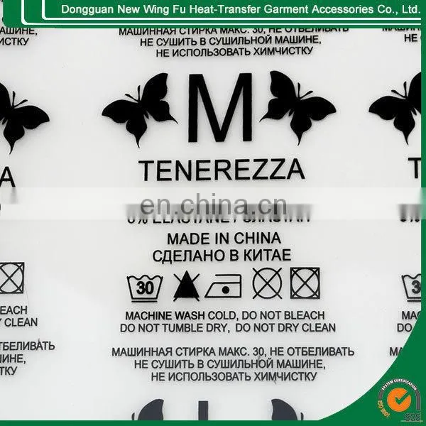 Wash Care Labels for Clothing photo-2