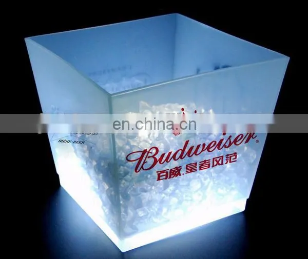 Personalized Square Plastic Led Ice Bucket for Parties photo-5
