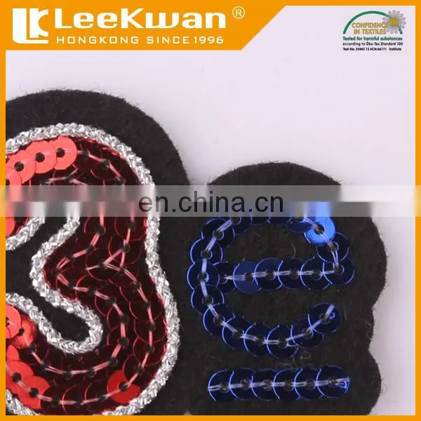 Sequin Embroidery Letter Patches,emoji Sequin Patches,embroidery Sequin Number Appliques photo-2