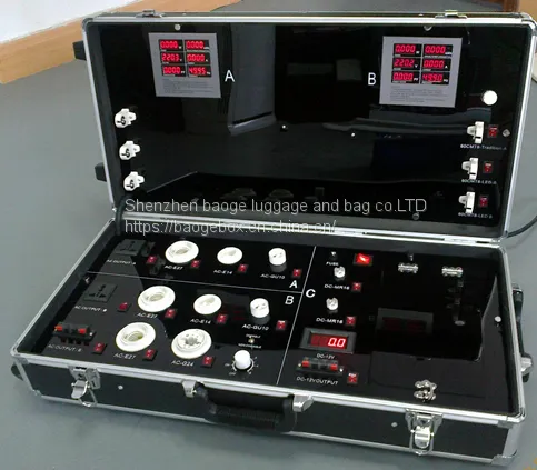 Led Par Flight Case Silver / Black / Blue Color Steel Handle Case photo-3
