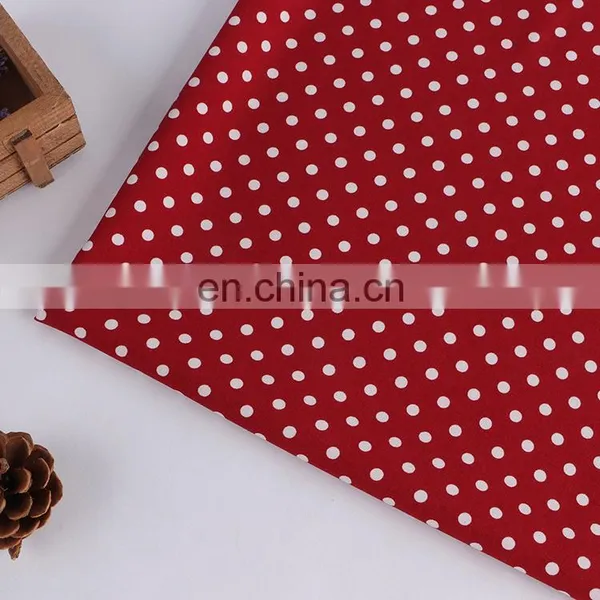 Chinese High Quality 100D Polyester 4 Way Stretch/elastic Polka Dot Printed Fabric for Dress photo-3