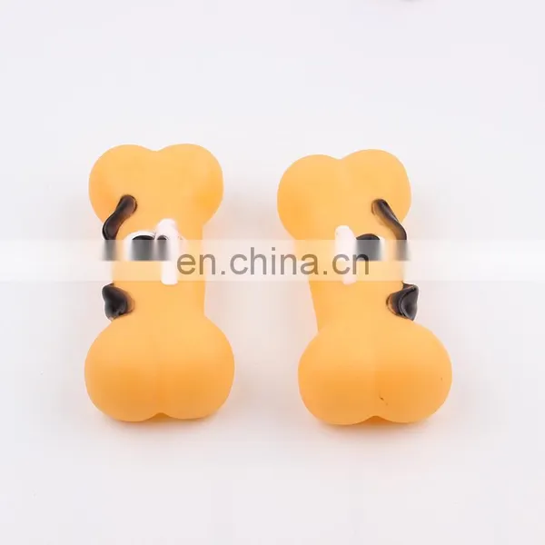Pet Puppy Vinyl Donut Bone Chew Squeak Toy For Dogs photo-4