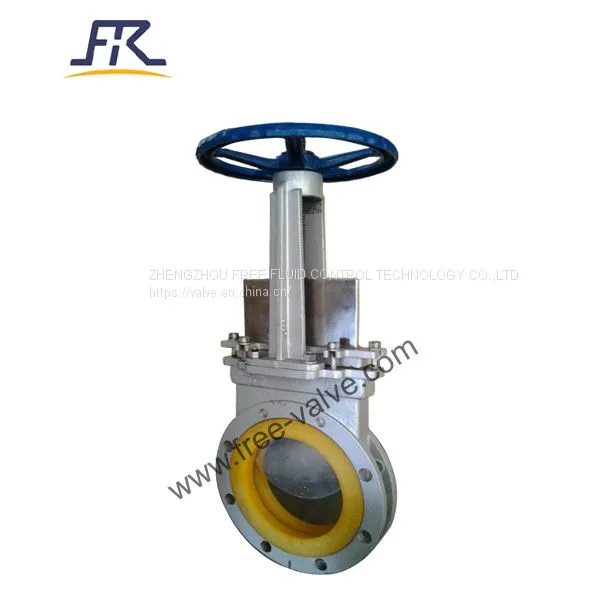 DN50 Wear Resistant Polyurethane Lined Industrial Knife Gate Valve photo-2