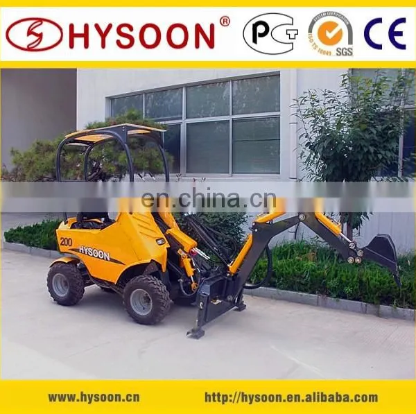 HY200 HYSOON CE Approved Mini Backhoe Wheel Loader photo-3