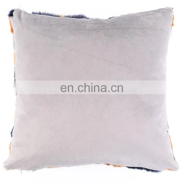 Oeko-Tex Certified Fluffy Flame Retardant Square Colorful Long Hair Faux Fur Cushion Cover Pillow Case photo-5