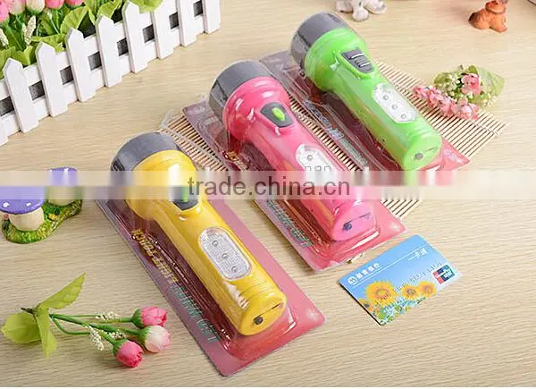 Indoor Cheap 6+3led Plastic Rechargeable Flashlight photo-3
