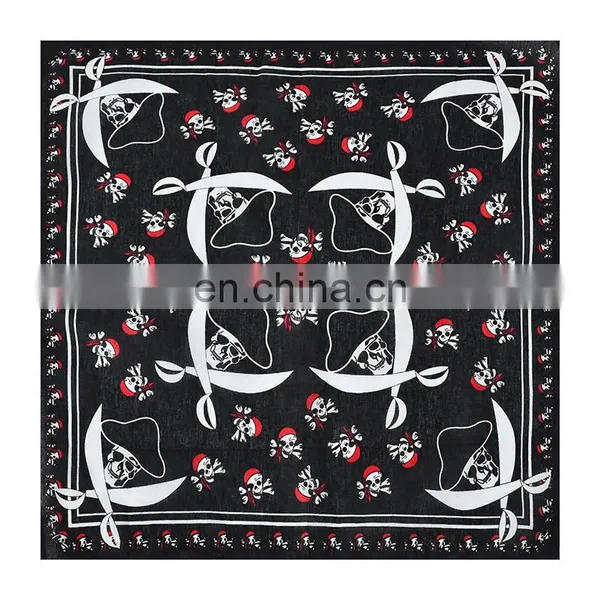 Factory Multi Color Square Cotton Sport Head Kerchief For Sale Polyester Square Designer Bandanas Headband Custom Logo photo-4